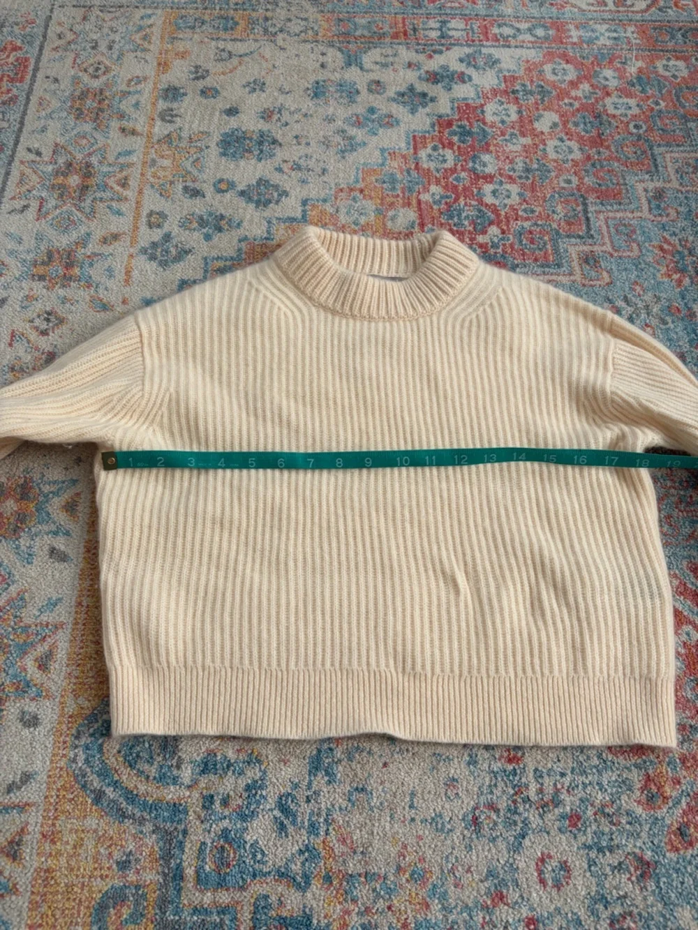 J.Crew 100% cashmere chunky knit ribbed crewneck sweater